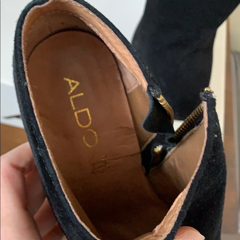 Aldo Suede Platform Pump Ankle Bootie - image 5
